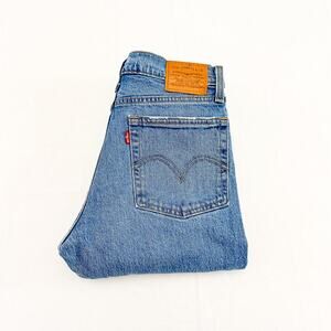 Levi's Wedgie Straight Ripped Knee Light/Medium Button Fly Denim Jeans Size 25